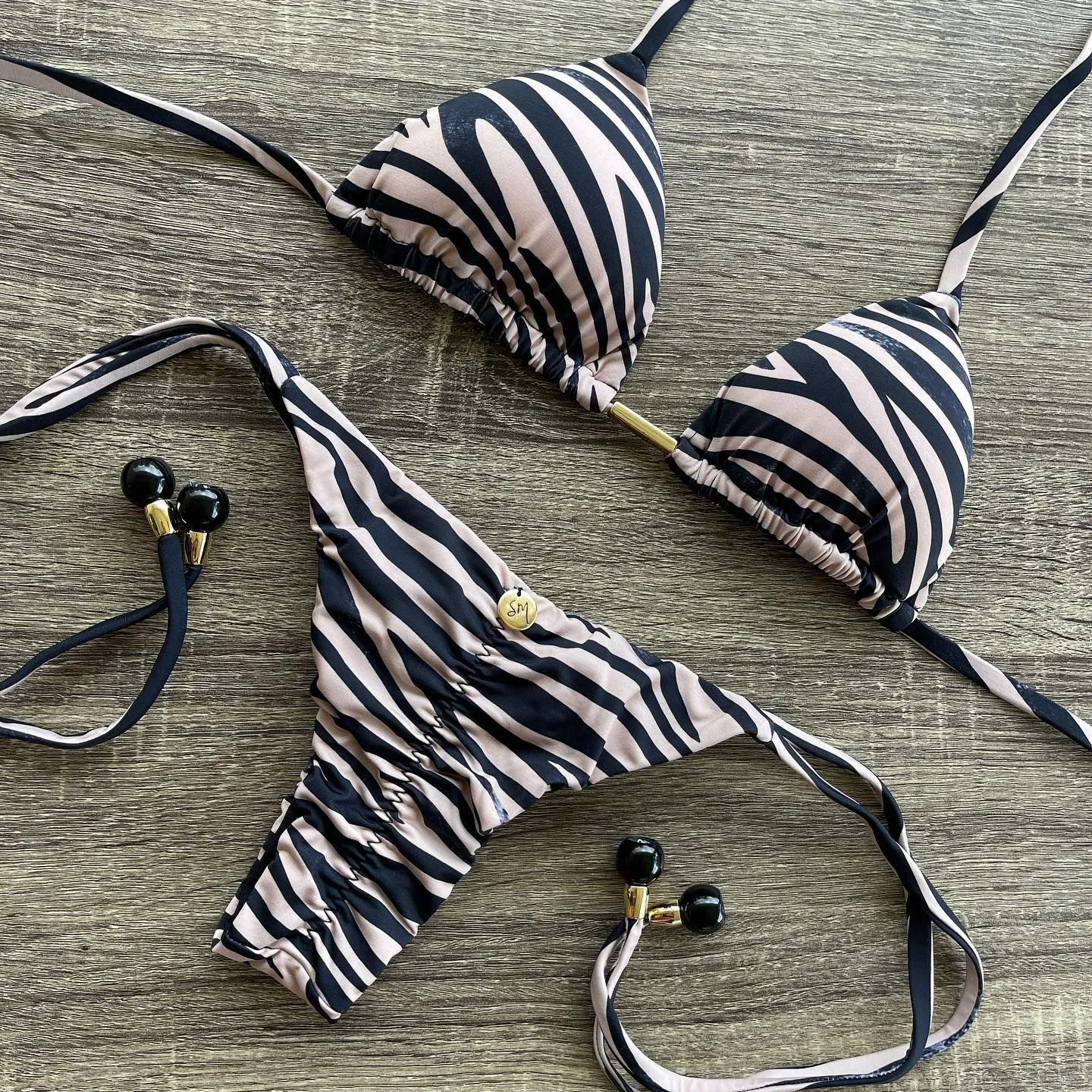 Fashion Zebra Print Sexy Split Bikini