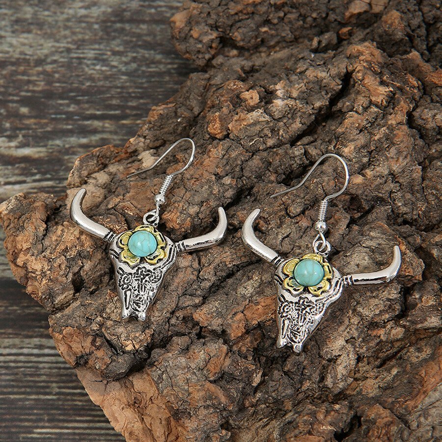 Bull Head Gypsy Earrings